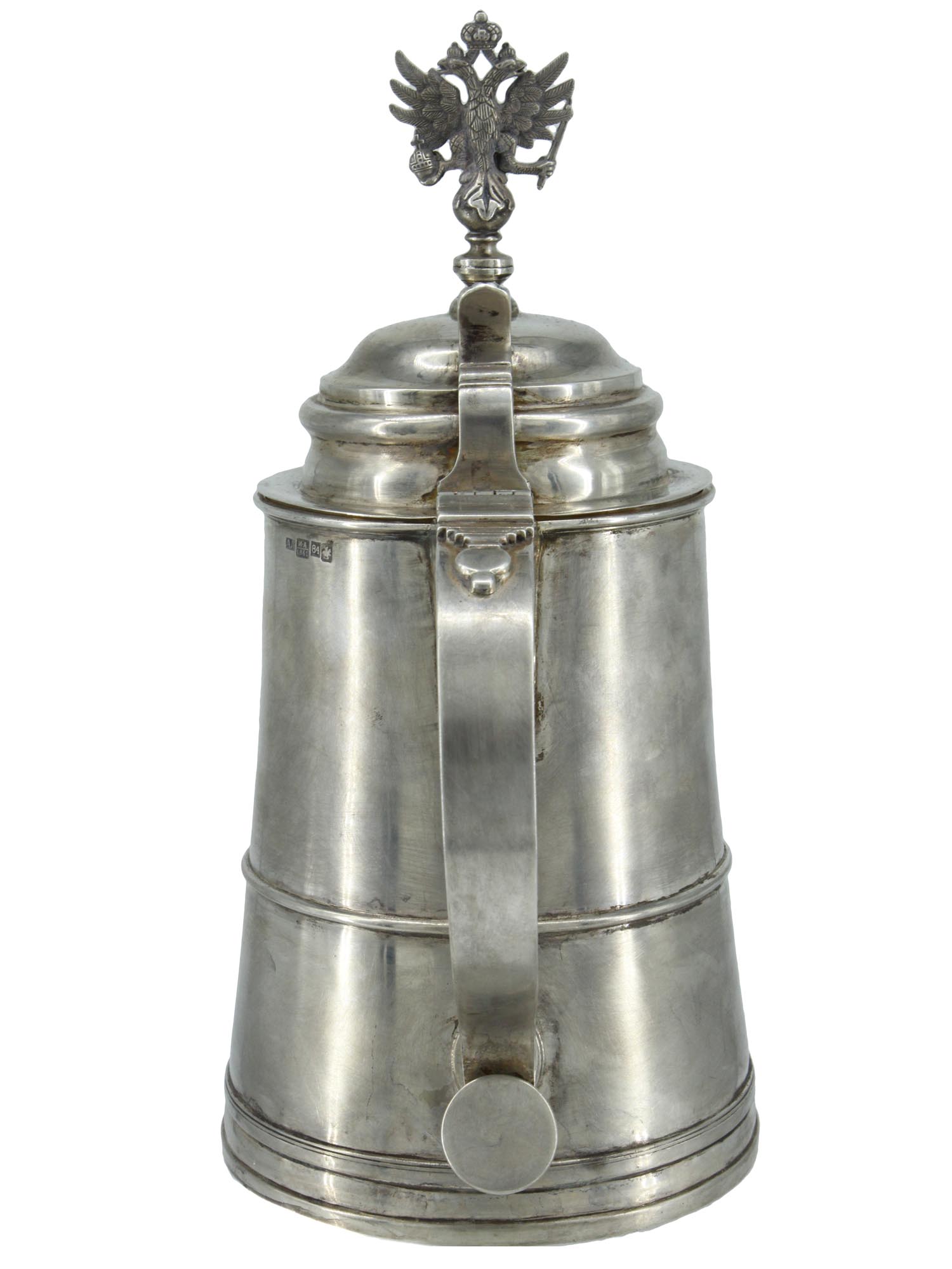 RUSSIAN SILVER TANKARD IMPERIAL WARRANT SAINTS PIC-2